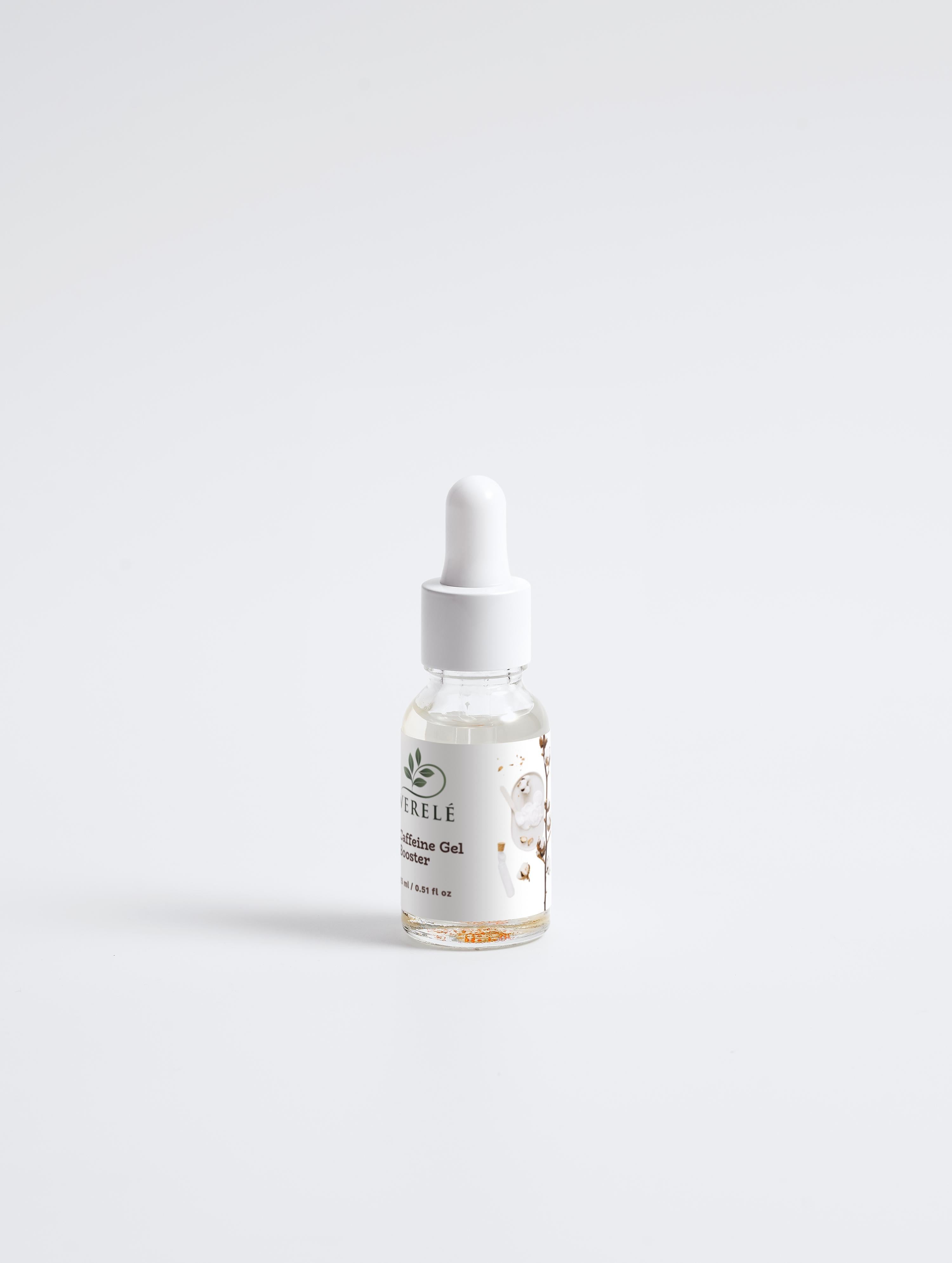 Caffeine Gel Concentrate 1% for Puffiness & Tired Skin – Hydrating & Natural Eye Care – COSMOS NATURAL Certified, Made in Europe by Verelé, 15 ml / 0.51 fl oz - Verele