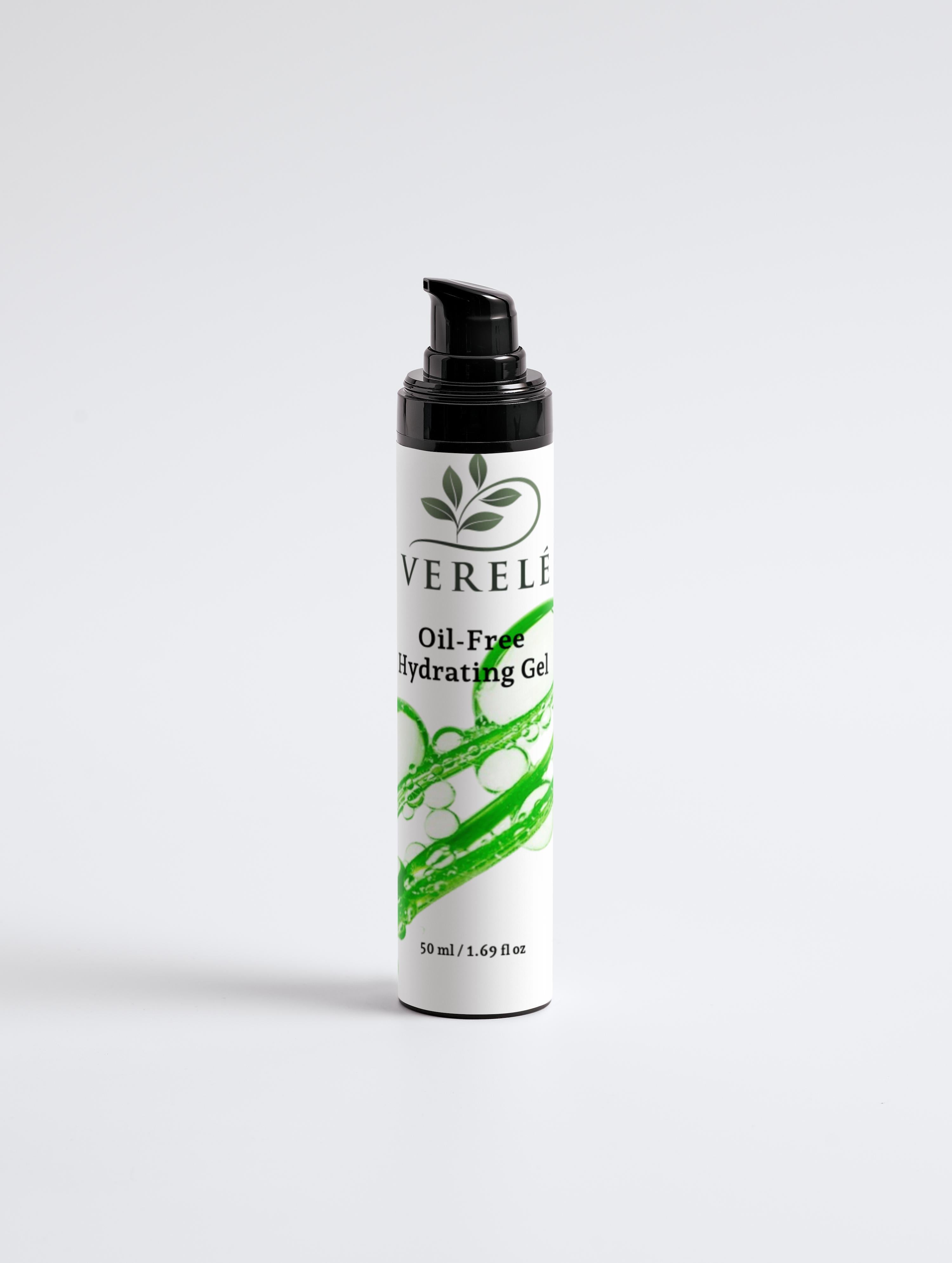Oil-Free Hydrating Gel with Hyaluronic Acid, Betaine & Watercress Extract – Moisture Boost for Oily to Combination Skin – COSMOS NATURAL Certified, Made from Natural Ingredients in Europe by Verelé, 50 ml / 1.69 fl oz - Verele