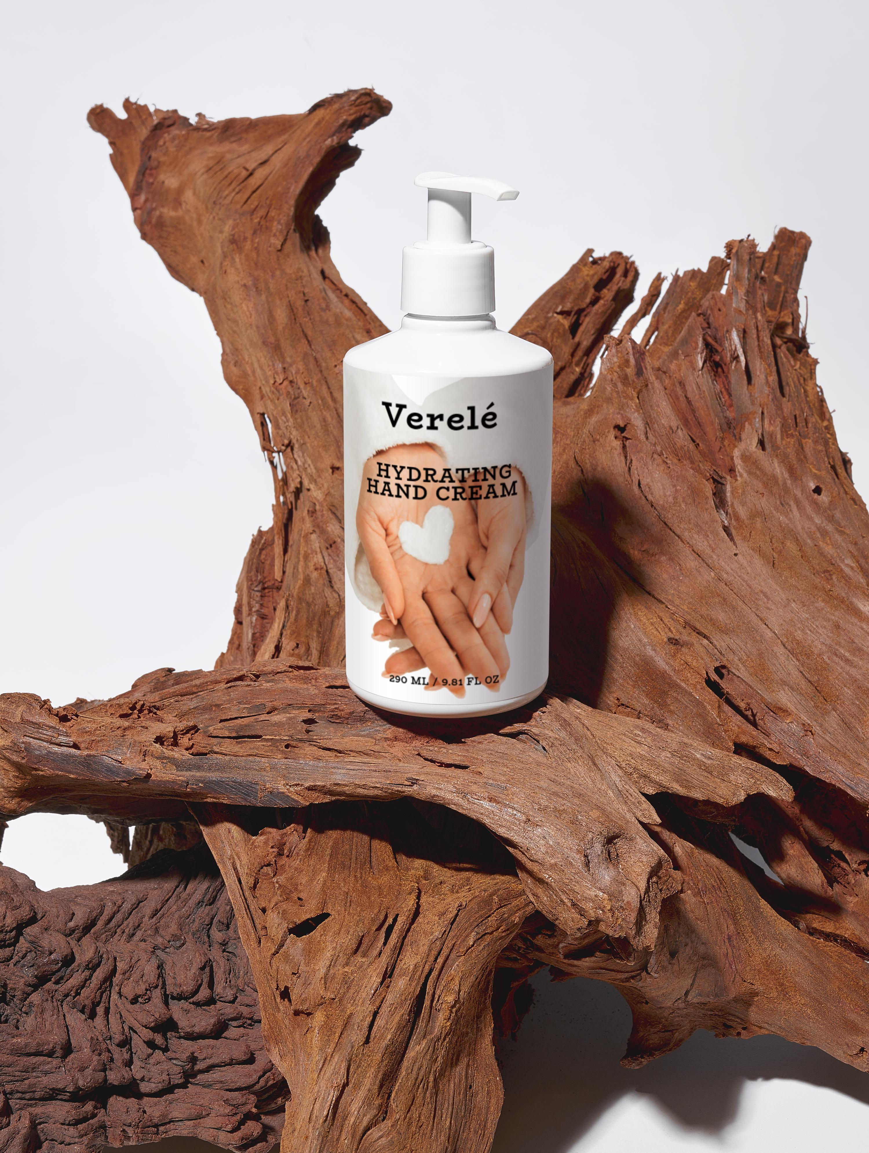 Hydrating Hand Cream with Vitamin E, Shea & Cocoa Butter – Nourishing & Natural Formula – COSMOS NATURAL Certified, Made in Europe by Verelé, 290 ml / 9.81 fl oz - Verele