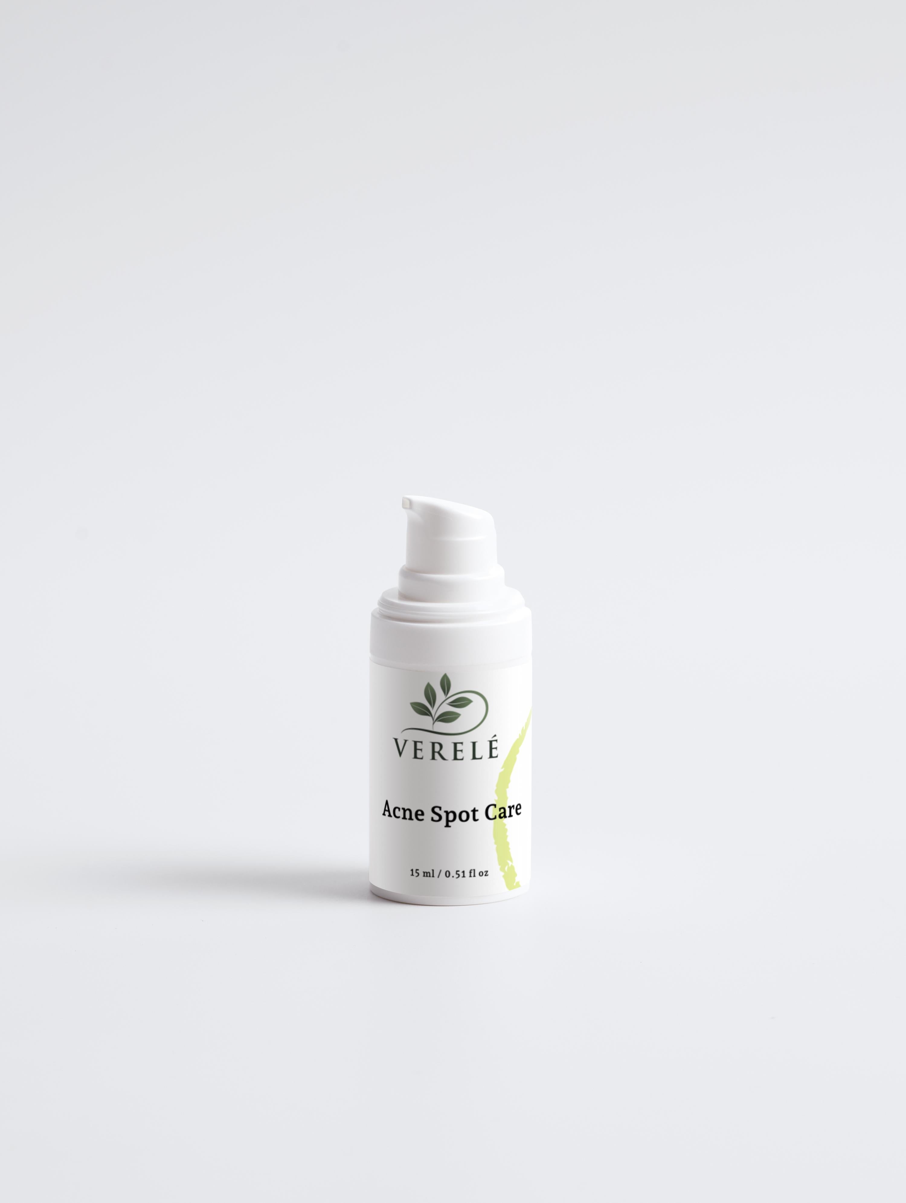 Acne Spot Care with 2% Salicylic Acid & 3% Tea Tree Oil – Clears Blemishes & Reduces Redness – Made from Natural Ingredients in Europe by Verelé, 15 ml / 0.51 fl oz - Verele