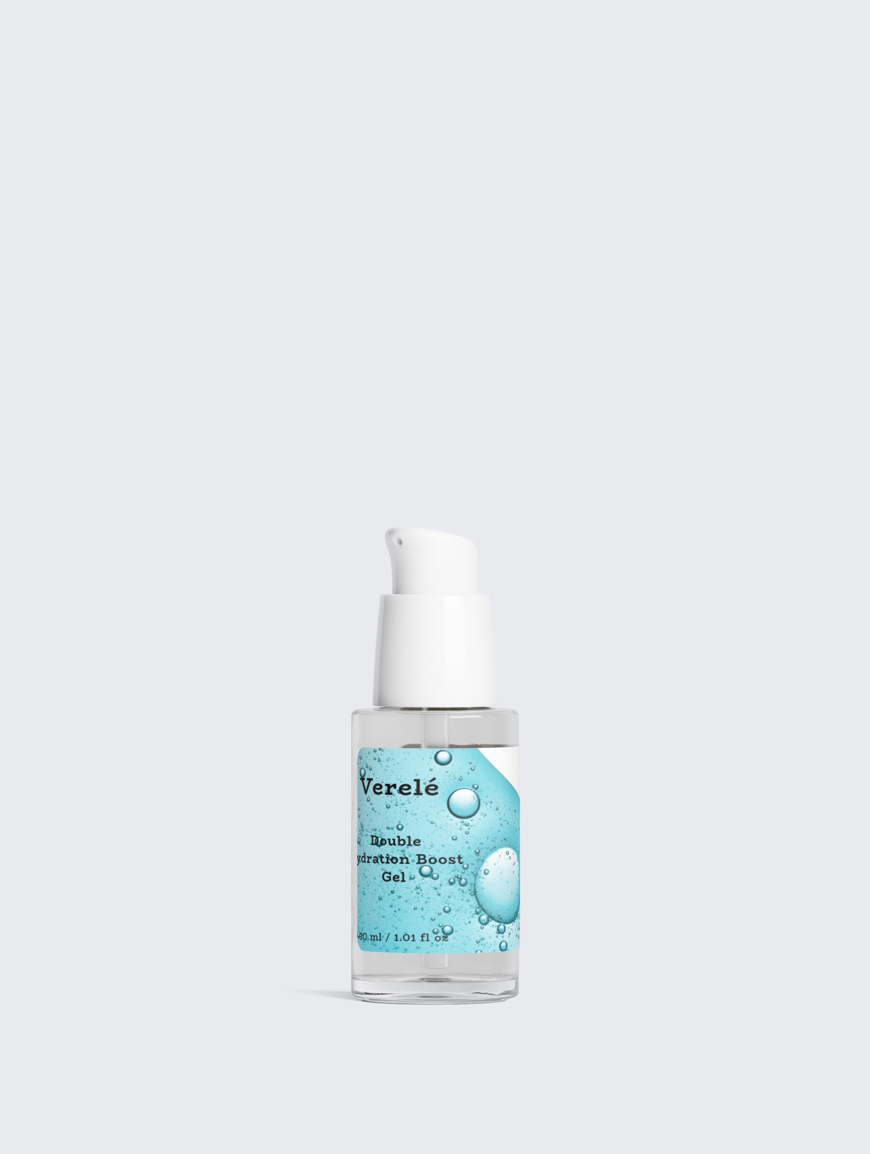 Double Hydration Boost Gel with Hyaluronic Acid & Aloe – Deep Moisture & Fine Line Reduction – COSMOS NATURAL Certified, Made from Natural Ingredients in Europe by Verelé, 30 ml / 1.01 fl oz - Verele