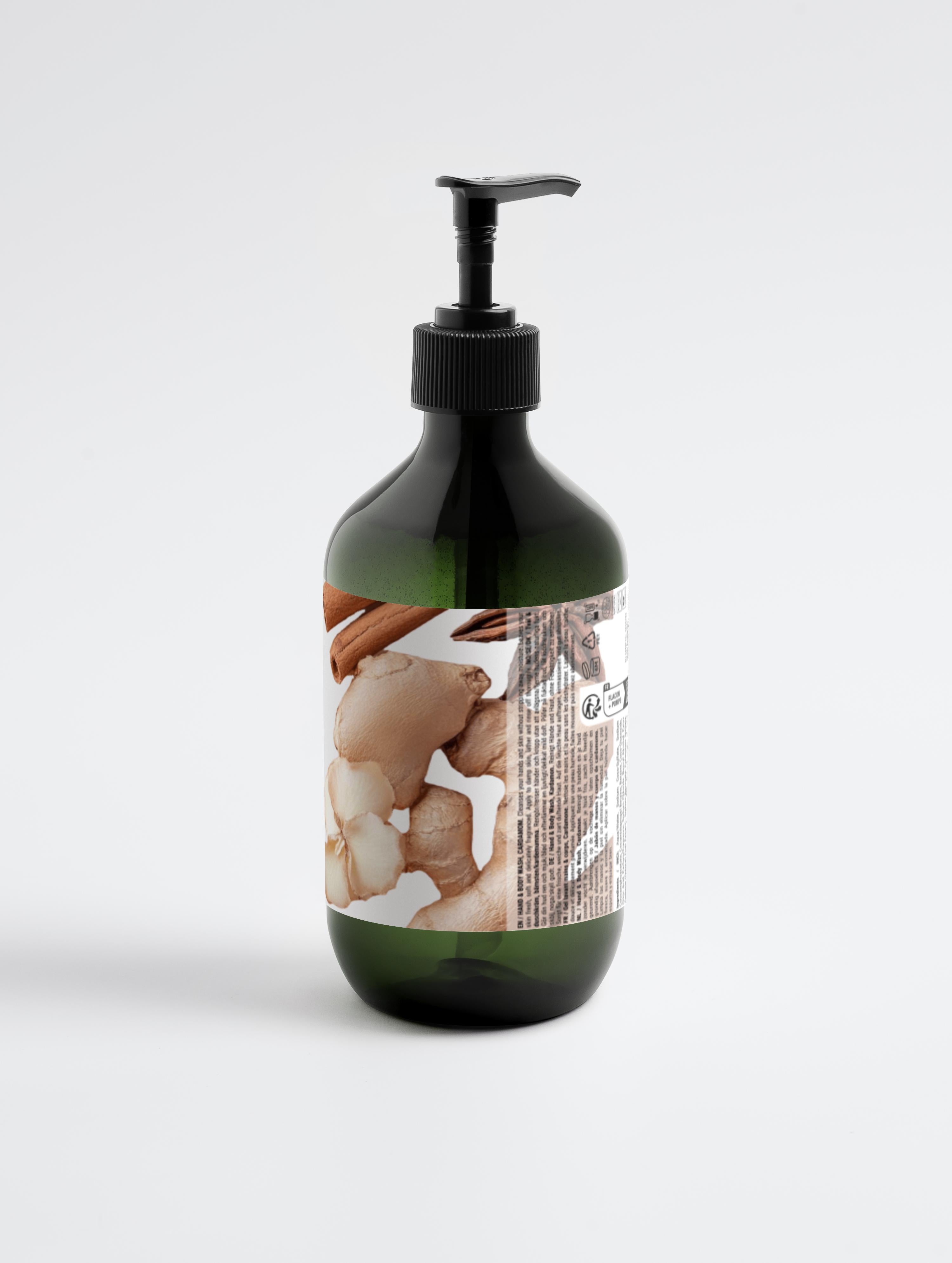 Hand & Body Wash with Organic Quince & Betaine – Ginger & Smoky Cardamom Scent – Hydrating & Vegan – COSMOS NATURAL Certified, Made in Europe by Verelé, 490 ml / 16.57 fl oz - Verele
